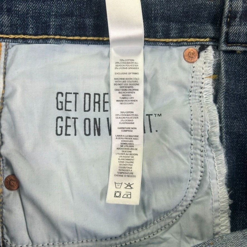 DU/ER Performance Denim Jeans Mens 28X29 Straight Fit Blue Stretch Casual Work - Picture 8 of 15